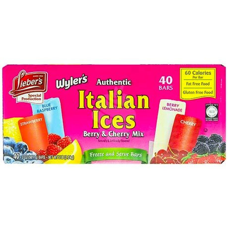 Liebers Italian Ices Mixed 40 Bars