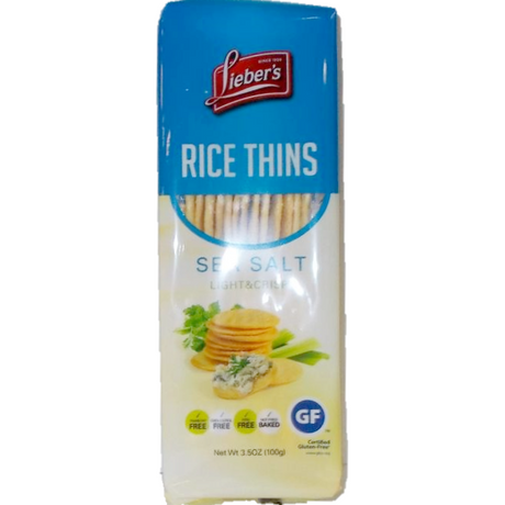Liebers Rice Thins Sea Salt 100G