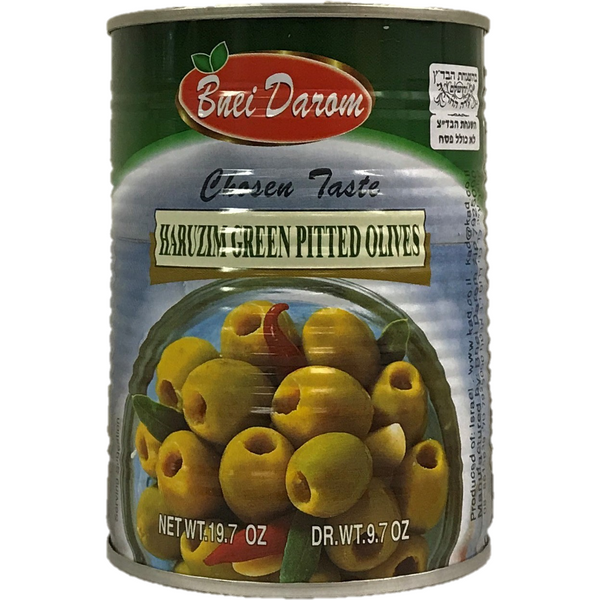 Bnei Darom Olives Green Pitted 560G | Benedikt Imports