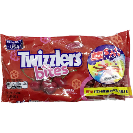 Liebers Twizzlers Cherry Bites 453G