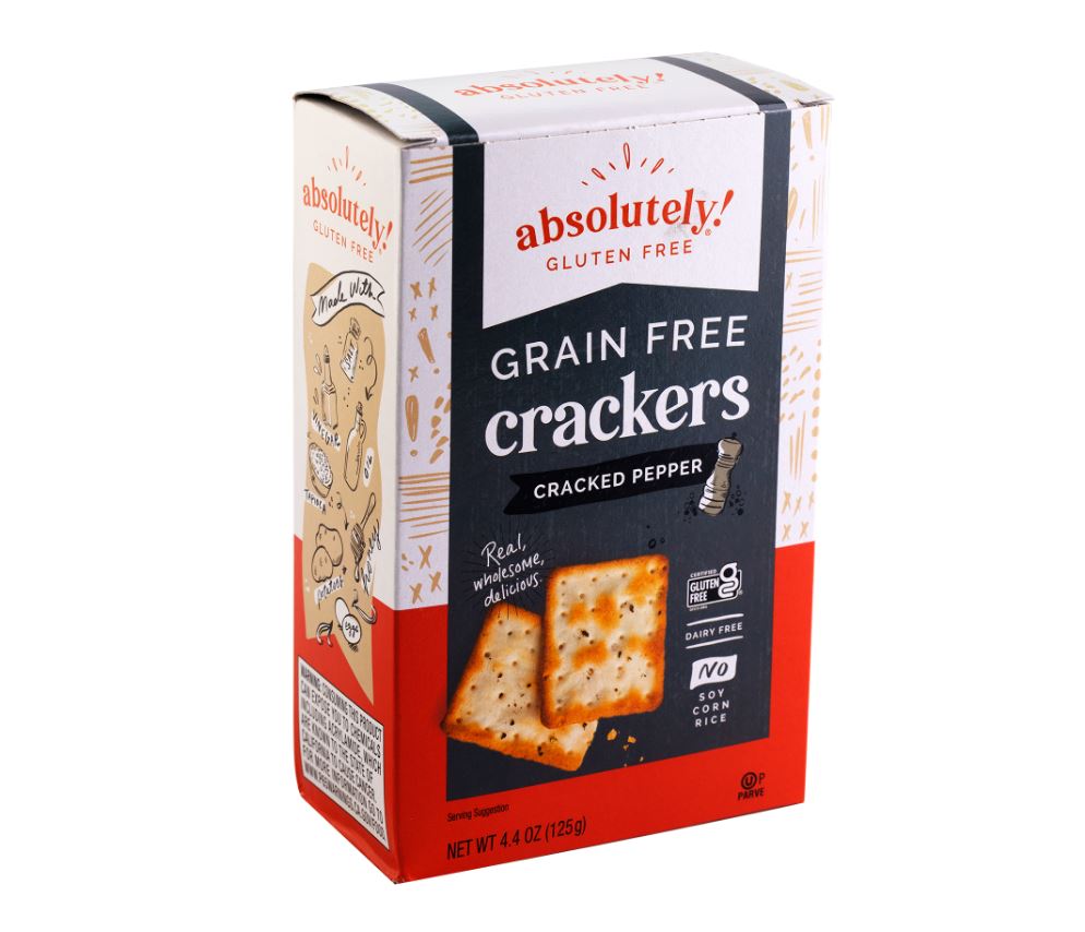 ABSOLUTELY G/F CRACKERS CRACKED PEPPER 125G x 12
