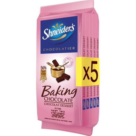 Shneiders Baking Chocolate Bars 5 X 100G