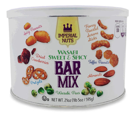 IMPERIAL NUTS WASABI SWEET & SPICY BAR MIX 21OZ