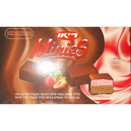 Rio Minies Chocolate Strawberry Ice Cream Bars 32 Pack 704G