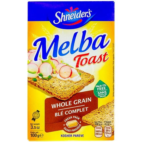 Shneiders Melba Toast Whole Grain 100G
