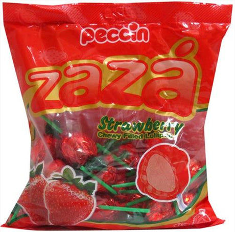 Zaza Strawberry Chewy Lollipop 395G