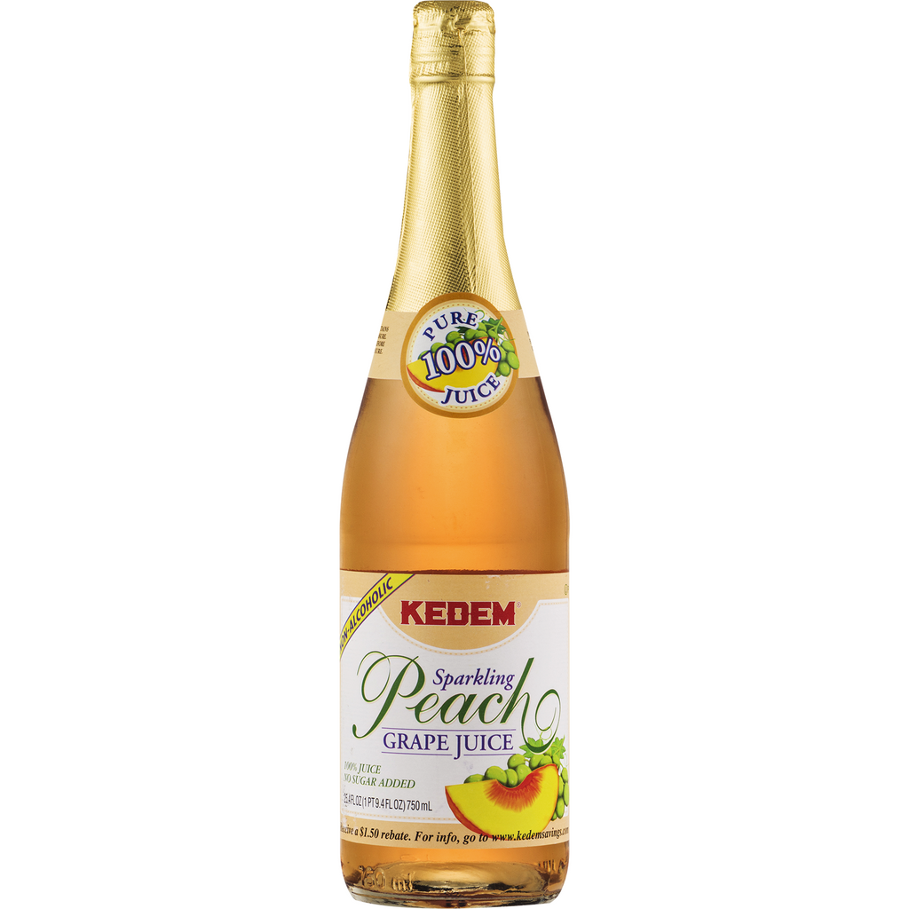 Kedem Sparkling Peach Grape Juice 750Ml