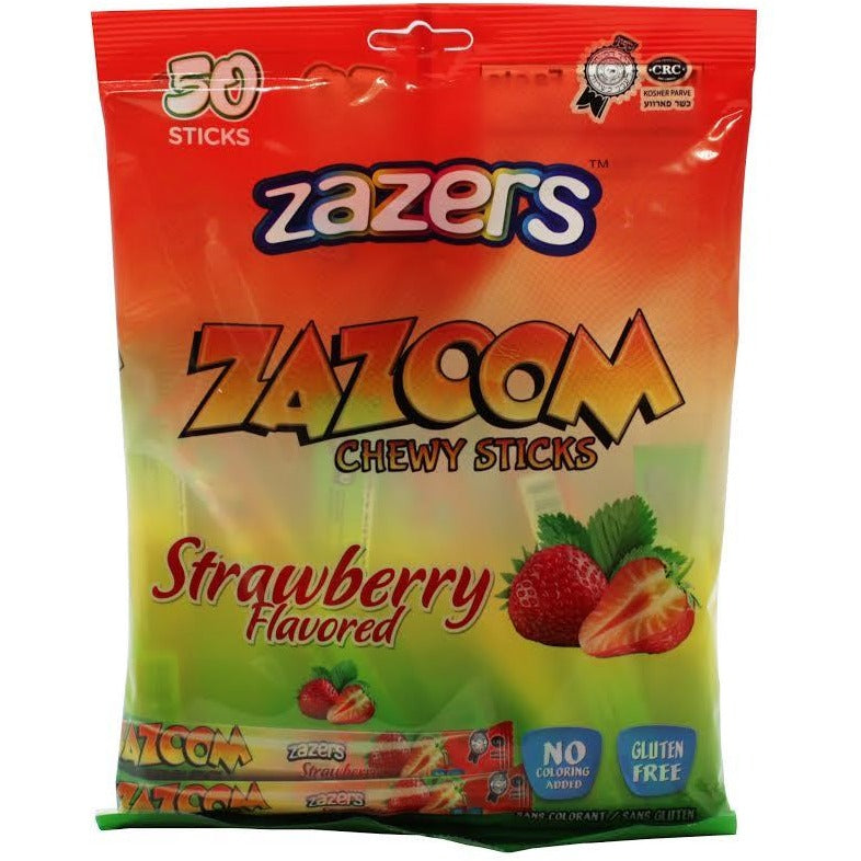 Zaza Zazoom Chewy Sticks Strawberry 50 Pcs