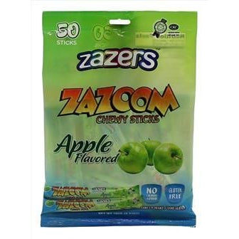 Zaza Zazoom Chewy Sticks Green Apple 50 Pcs